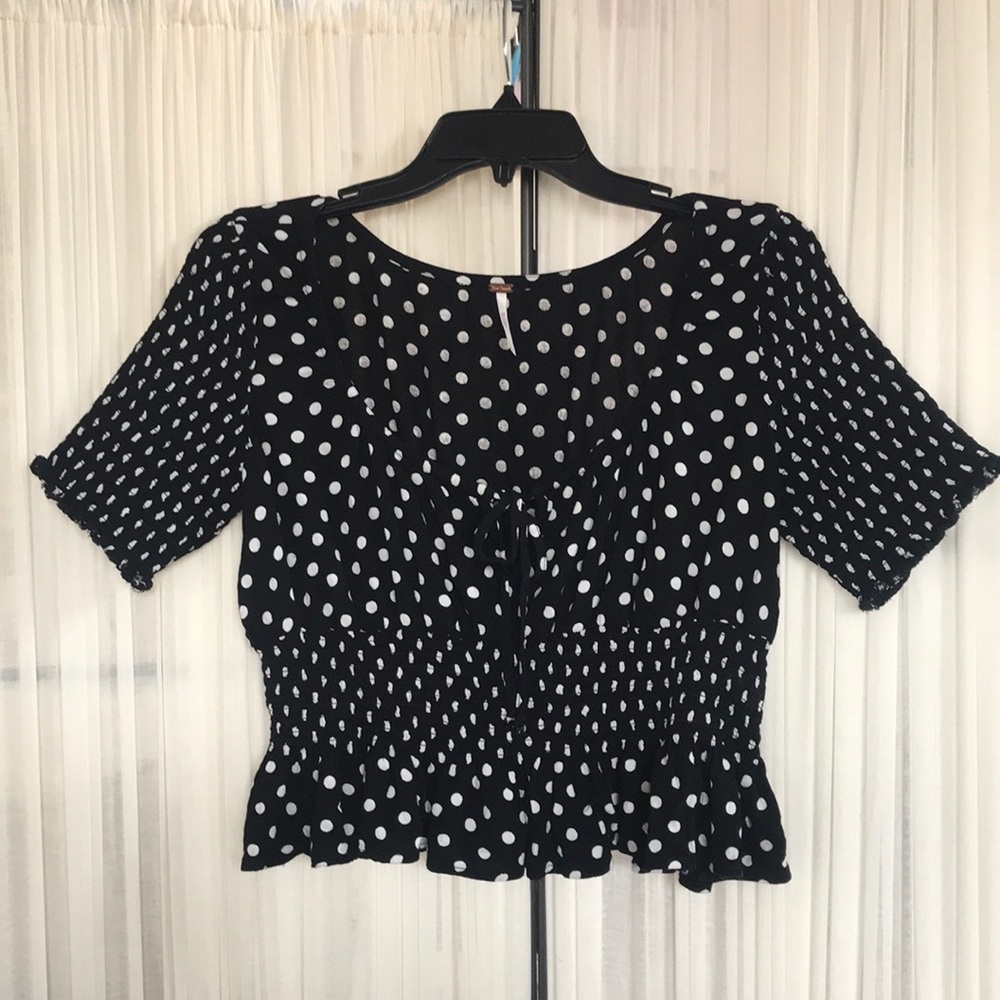 Free people polka dot crop top
